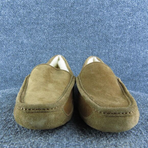 UGG Men's Ascot Corduroy Moccasin Brown Leather Size‎ 8M Gently Used 2025 - Picture 2 of 10